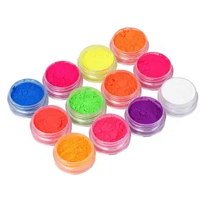 Neon renk floresan pigment için çok renkler ile tırnak sanat/mum/epoksi reçine/mürekkep