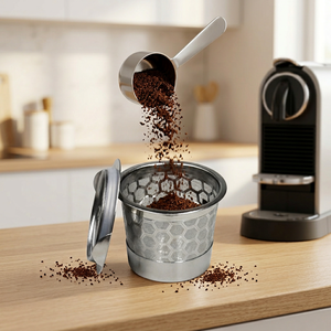 Capsules réutilisables en acier inoxydable pour machine à café Keurig avec technologie Multistream et conception rechargeable - Product Image 5