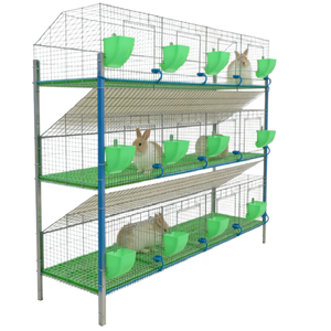 Système d'élevage commercial pour lapins : Cage métallique avec nichoir amovible, idéale pour l'élevage à grande échelle - Product Image 3