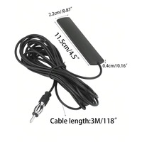 Antenne universelle pour autoradio FM, longueur 3M, en plastique ABS, amplificateur de signal 85-112MHz, dispositif de renforcement pour véhicule, bateau, camping-car