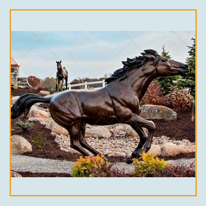 Statue de cheval réaliste en Bronze, grande taille de vie, Sculpture de Mare et de feuille, à vendre - Product Image 6