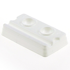 Recipientes de mezcla dentales de dos orificios, blancos, 2.5x5cm, para bandeja de mezcla de prótesis, uso manual - Product Image 3