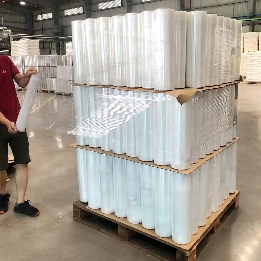 Stretch Film Plastic Wrap Transparante Lldpe Hand Gebruikt Lldpe Stretch Film Plastic Film Krimpen Stretch Wrap