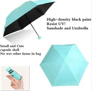 Parapluie capsule anti-UV pliable 5 sections léger et coupe-vent personnalisé pour femme – Prix direct usine, pas cher - Product Image 4