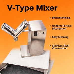 SS304 Stainless Steel Mini V-type Powder Mixing Machine 8L V Mixer Machine for <strong>Sugar</strong> Milk Herb Tea <strong>Ice</strong> <strong>Cream</strong> Powder Blending - Product Image 4