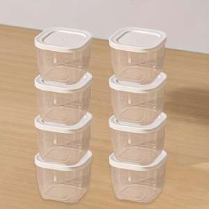 ชุดภาชนะใส่เครื่องเทศแบบซ้อนได้พร้อมฝาปิด - อุปกรณ์จัดระเบียบครัวที่จำเป็นสำหรับเครื่องเทศ - Product Image 6