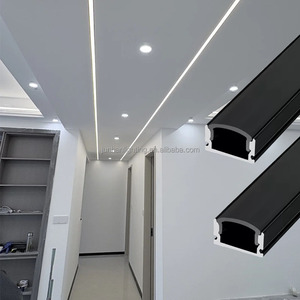 1707 màu đen Trần Bar chiếu sáng Strips recessed tuyến tính hồ sơ Alu kênh vách thạch cao thạch cao tường thạch cao <span class=keywords><strong>Led</strong></span> nhôm hồ sơ - Product Image 1