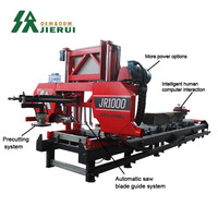 Scierie automatique JR1000, machine à scier le bois mobile, scie à ruban, scierie lourde, machine à scier à vendre