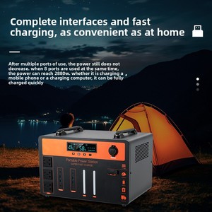 สถานีไฟฟ้าพกพาขายส่ง 300W ~ 2500W ความจุขนาดใหญ่ LiFePO4 สำหรับกิจกรรมกลางแจ้ง แคมป์ปิ้ง ชาร์จไฟแบบสองทิศทางสำหรับรถยนต์ - Product Image 4