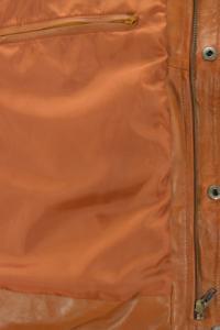 Chaqueta Acolchada Personalizada para Hombre, 100% Cuero Nappa Genuino, Color Intenso, Cierre YKK, Marca Privada OEM, Estilo Urbano Premium - Product Image 4