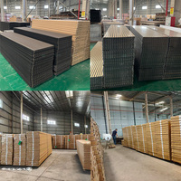 Panneau acoustique en MDF, grille insonorisante, panneau mural décoratif en lattes de bois, adapté à une utilisation en intérieur et dans les cafés