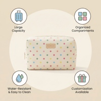 SENYU Pochette matelassée personnalisée en PU pour produits cosmétiques, porte-rouge à lèvres, sac de rangement pour maquillage, fermeture éclair, portable, avec poignée souple pour femme