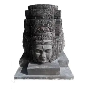 Customizable size religious style temples offer natural stone carvings and square Buddha sculptures shengye brand.