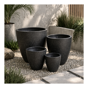 Pots à plantes en fibre de verre prêts à être expédiés, pots coniques modernes blancs pour jardin, patio, maison et décoration commerciale, prix d'usine - Product Image 1