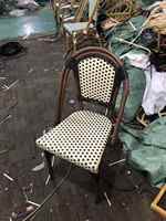 Chaise de jardin en rotin moderne pour villa, vente en gros d'usine, mobilier d'extérieur empilable en bambou pour hôtel, café, restaurant, patio, bistrot français