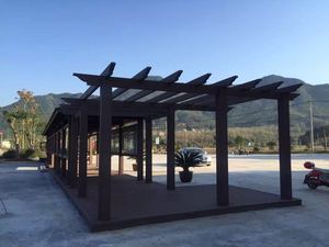 Pérgola de Diseño Personalizado con Estructura de Hierro Revestida de Vinilo WPC Ecológico, Resistente a los Rayos UV y al Agua, para Jardín - Product Image 6