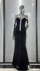 Nuovi Arrivi: Abito da Sera Nero Scintillante con Diamanti, Sexy, Senza Spalline, Stile Sirena, <span class=keywords><strong>Elegante</strong></span> per Feste - Product Image 6