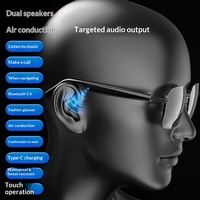Lunettes de soleil audio Bluetooth 5.4 étanches, batterie 160 mAh, longue autonomie, commande tactile, conduction aérienne, unisexe, pour l'extérieur