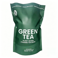 Sachets de thé vert OEM ODM HACCP ISO22000 20 unités 40g Infusion chaude ou glacée Caféine naturelle
