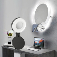 Anneau lumineux magnétique pour selfie compatible MagSafe iPhone 3-en-1 avec miroir, alimenté par batterie, en ABS, pour photographie, TikTok et appels vidéo