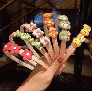 Diademas Infantiles de Dibujos Animados con Cubierta de Tela y Dientes, Aro Acrílico para el Cabello, Accesorios Lindos para Niñas Pequeñas - Product Image 4