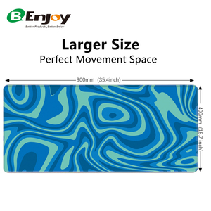 Chơi game XXL Chuột Pad lớn địa hình màu đen và trắng với màu xanh không thấm nước khâu cạnh cao su bàn Pad trong kho - Product Image 3