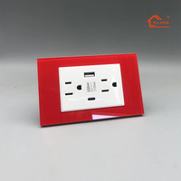 Or ruban noir 118 prises américaines électrique 16A lumière interrupteur de puissance 1234 gang 1234 voies dp usb interrupteurs muraux prises
