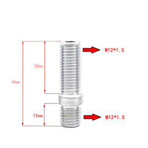 Aosu Cross-border Auto Parts Reverse Thread Lug Bolt M12x1.5 48mm Length For <b>Wheel</b> Rim Repair - Product Image 1