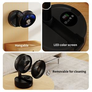 Vente directe d'usine Ventilateur de table multi-rechargeable 20000mAh Ventilateur portable USB à main Ventilateur pliable Ventilateur de refroidissement debout pliable - Product Image 4