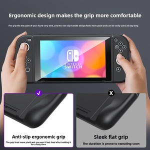Jemdo <span class=keywords><strong>Zelda</strong></span> Kingdom <span class=keywords><strong>Tears</strong></span> Étui de protection souple en TPU + PC givré avec base enfichable pour YJ-0033 NS OLED - Product Image 4