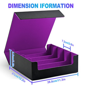 Boîte de rangement pour cartes de jeu de société JUZI 2400+ portable et personnalisée, grande capacité, pour cartes de collection Yugioh, Pokemoned, MTG, TCG, avec couvercle amovible - Product Image 6