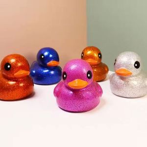 Patitos de Goma Divertidos con Purpurina Multicolor, Ecológicos, Promocionales, de 5 Pulgadas, Personalizados con Logotipo, para Baño, Regalo de Baby Shower - Product Image 3