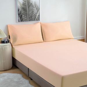 Sábana Ajustable Naranja Claro para Conexión a Tierra, de Algodón Orgánico con Fibra de Plata, Bordada, 400 Hilos, Grado Hospitalario, para Hogar y Hotel - Product Image 2