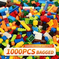 Bloques de construcción de ladrillos de plástico de alta calidad, juguetes para niños, juego DIY Compatible con todos los ladrillos, 1000 Uds., bloques de construcción para niños
