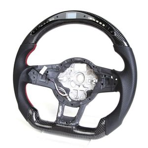 Volante Deportivo Personalizado de 3 Radios y 50MM con Agarre LED de Fibra de Carbono para VW <span class=keywords><strong>Golf</strong></span> 7/<span class=keywords><strong>GOLF</strong></span> GTI <span class=keywords><strong>R6</strong></span> R MK7/MK6/MK5 - Product Image 4