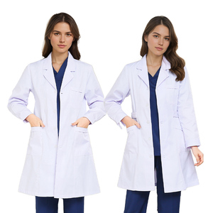 Camice da Laboratorio Bianco Personalizzato per Medici e Infermieri, Camice Medico Slim Fit per Ospedali, Laboratori e Fabbriche Alimentari - Product Image 2