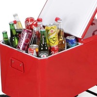 Glacière isotherme à roulettes multicolores avec poignée de traction, portable pour pique-nique en extérieur et bière