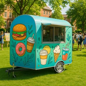 完全装備Kebabトラックヨーロッパカスタマイズサイズコンセッションバブルティーコーヒーホットドッグ自動運転カートフードトレーラー - Product Image 4