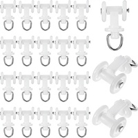[Transfrontalier] Nouveau modèle de style chinois pour rideaux silencieux, crochet de rail, roue de suspension, guide de rail carré, accessoire de roulement