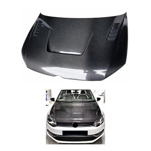 Cubierta de Motor Estilo C de Fibra de Carbono Real para Volkswagen VW <span class=keywords><strong>POLO</strong></span> 2011-2019, Venta Directa de Fábrica - Product Image 1