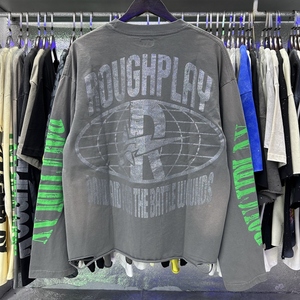 Camisetas de <span class=keywords><strong>Manga</strong></span> <span class=keywords><strong>Larga</strong></span> para Hombre, 100% Algodón de Alta Calidad, Estilo Urbano, Casual, Retro, Lavadas, Nueva Marca - Product Image 2
