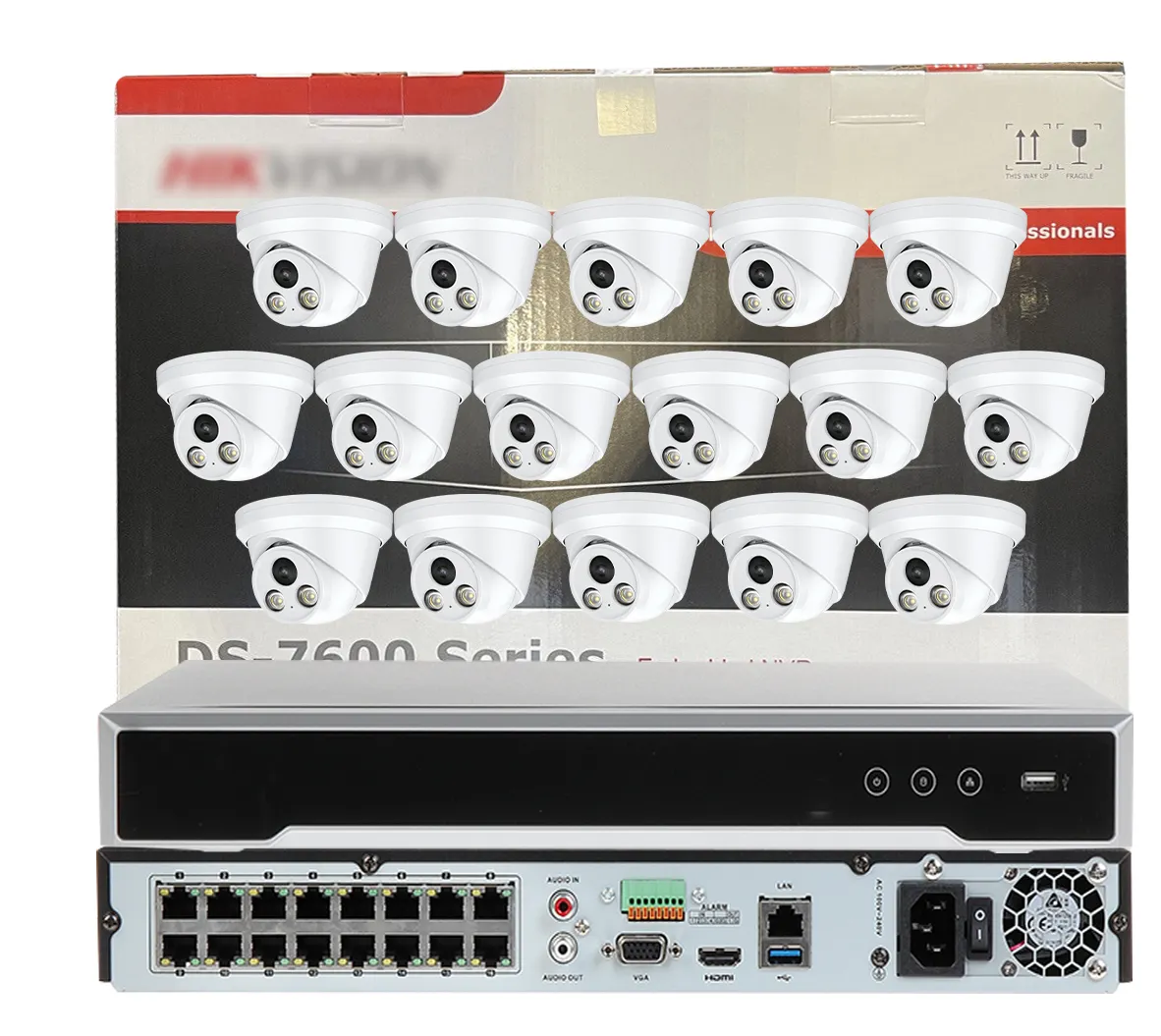 Compatible HIK PG2387c 8 ch 16 Channels 4K Ultra HD Night Color 5MP 8MP POE Turret CCTV IP Surveillance Cameras System