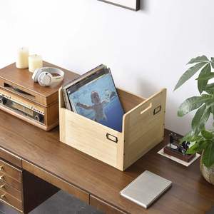 Thùng gỗ với xử lý đối với nhà văn phòng Organizer tập tin cuốn sách Tạp Chí hộp lưu trữ - Product Image 2