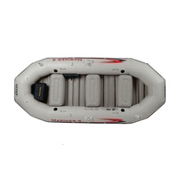 Ensemble de bateau pneumatique Intex 68376 pour 4 personnes, bateau de pêche en PVC robuste pour les sports nautiques en plein air