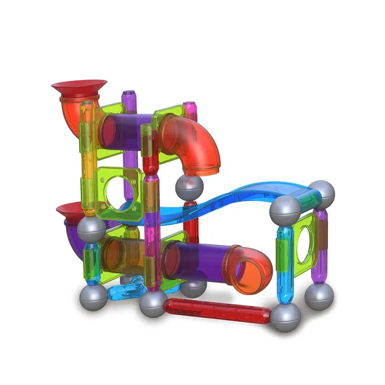 42 יחידות DIY כדור קוסם ריצה מגנטי גילוי בלוקי בניין לבנים צעצועים