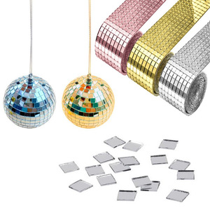 4x100cm Creative DIY Glass <b>Mirror</b> Stickers Mosaic Glass Self-adhesive <b>Mirror</b> Wall Stickers 3D Background Wall <b>Mirror</b> Decoration - Product Image 1