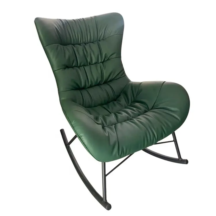 עיצוב יוקרה ריהוט ספת כיסא נדנדה ברזל <span class=keywords><strong>16</strong></span> שנים מפעל מודרני סלון עור נדנדה כיסא