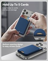 Cartera Magnética Inteligente para Tarjetas de Visita, Compatible con iPhone, Delgada, con MagSafe, de Cuero PU, con Soporte para Teléfono, Protección RFID, para Hombre y Mujer