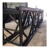 Pont suspendu Bailey multi-travées à double voie, soudé, robuste, en acier Q355, préfabriqué, temporaire, vente chaude, OEM