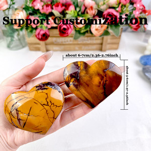 Piedras de Cristal Curativas de Alta Calidad, <span class=keywords><strong>Jaspe</strong></span> Kiwi, Mookaite, Rodonita, Piedra de Palma en Forma de Corazón para Regalo de Joyería - Product Image 5